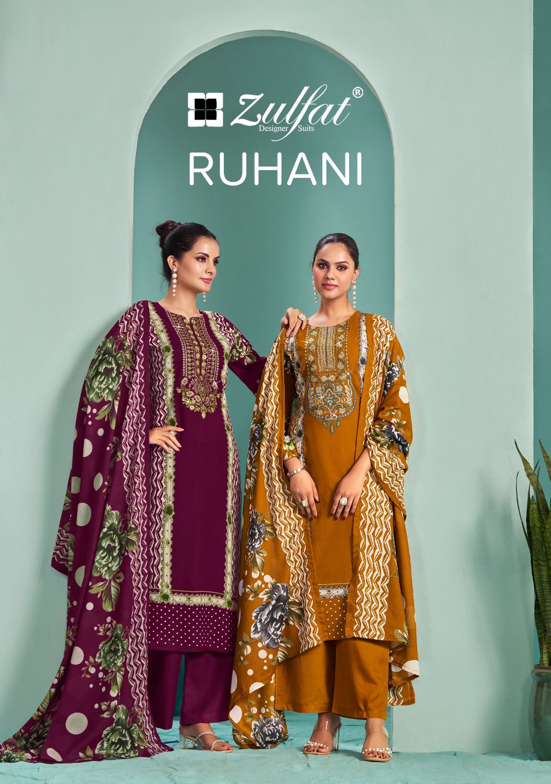 ZULFAT DESIGNER SUITS RUHANI SALWAR SUITS SUPPLIER