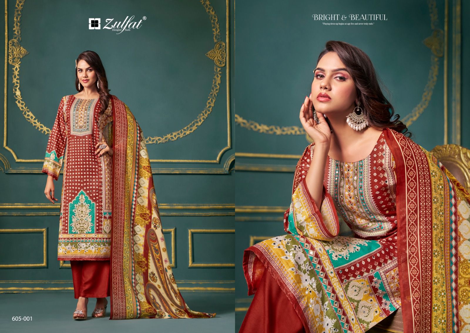 ZULFAT DESIGNER SUITS TISHA SALWAR KAMEEZ WHOLESALER