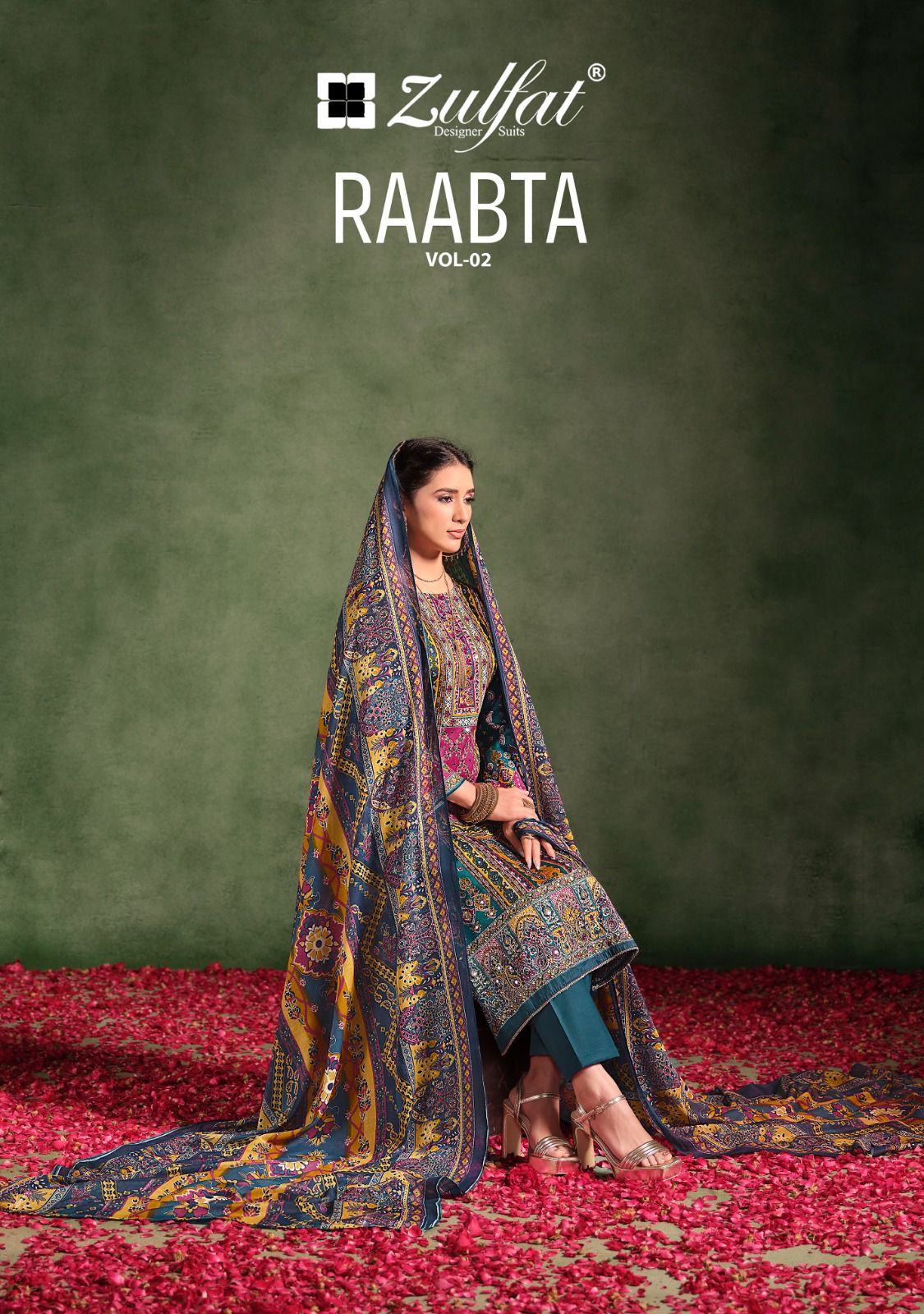 ZULFAT RAABTA VOL 2 PURE JAM COTTON SUITS