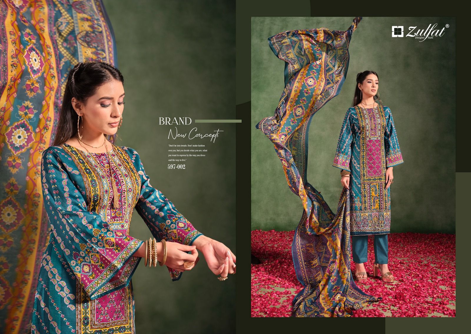 ZULFAT RAABTA VOL 2 PURE JAM COTTON SUITS