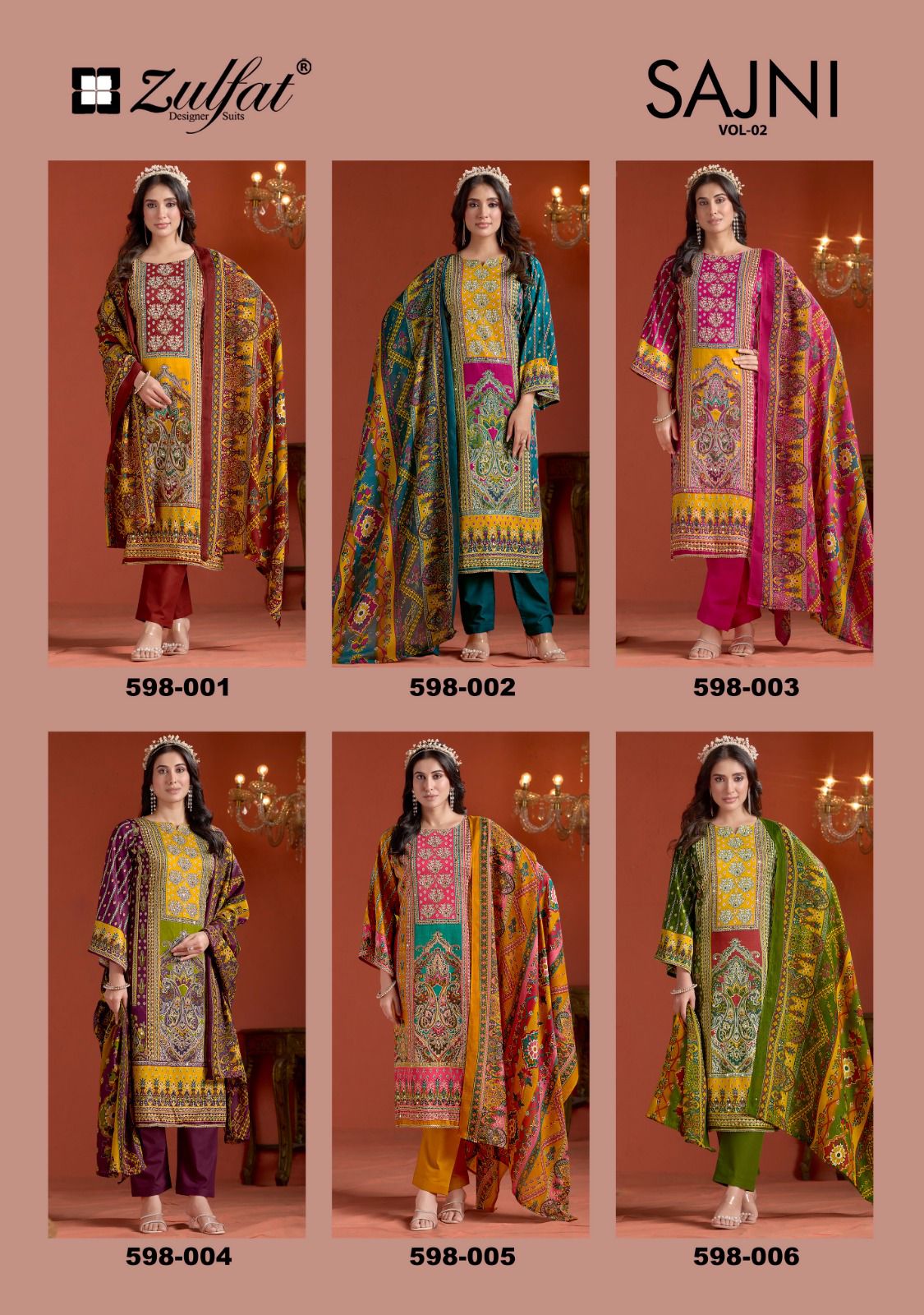 ZULFAT SAJNI VOL 2 PURE JAM COTTON SUITS