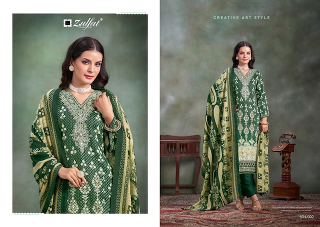 ZULFAT SANGINI VOL 3 PURE COTTON SUITS CATALOGUE