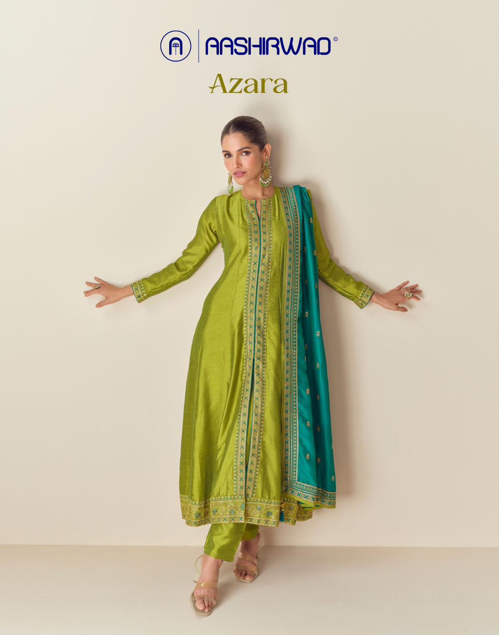 AASHIRWAD CREATION AZARA PREMIUM SILK SUITS SUPPLIER