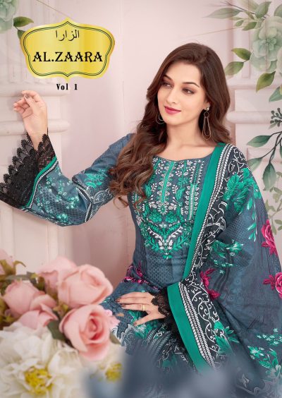 AL ZAARA VOL 1 LAWN KARACHI SUITS CATALOGUE