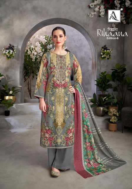 ALOK SUIT RIHAANA VOL 6 COTTON PAKISTANI SUITS