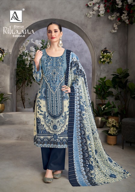 ALOK SUIT RIHAANA VOL 6 COTTON PAKISTANI SUITS