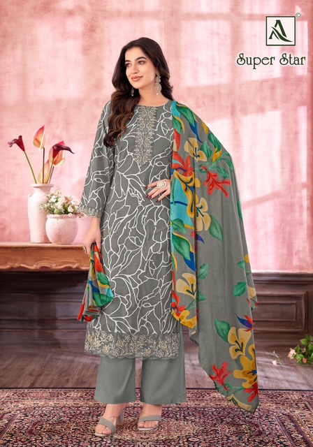 ALOK SUIT SUPER STAR COTTON PRINTED SUITS WHOLESALER