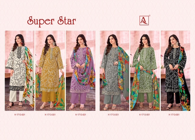 ALOK SUIT SUPER STAR COTTON PRINTED SUITS WHOLESALER