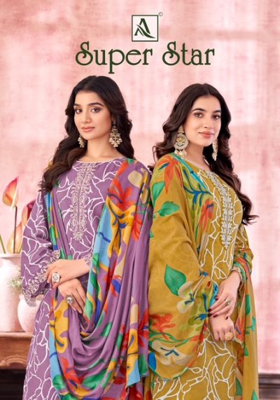 ALOK SUIT SUPER STAR COTTON PRINTED SUITS WHOLESALER