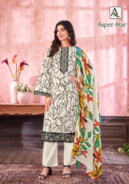 ALOK SUIT SUPER STAR COTTON PRINTED SUITS WHOLESALER