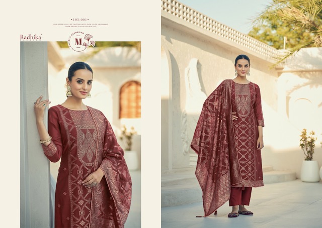 AZARA BANARASI ADHA VOL 2 COTTON JACQUARD SUITS