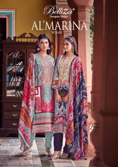 BELLIZA AL MARINA VOL 2 COTTON PRINTED SUITS SUPPLIER