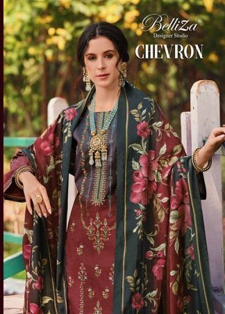 BELLIZA CHEVRON COTTON PRINTED SUITS WHOLESALER