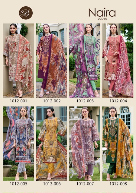 BELLIZA NAIRA VOL 86 PURE COTTON SUITS CATALOGUE