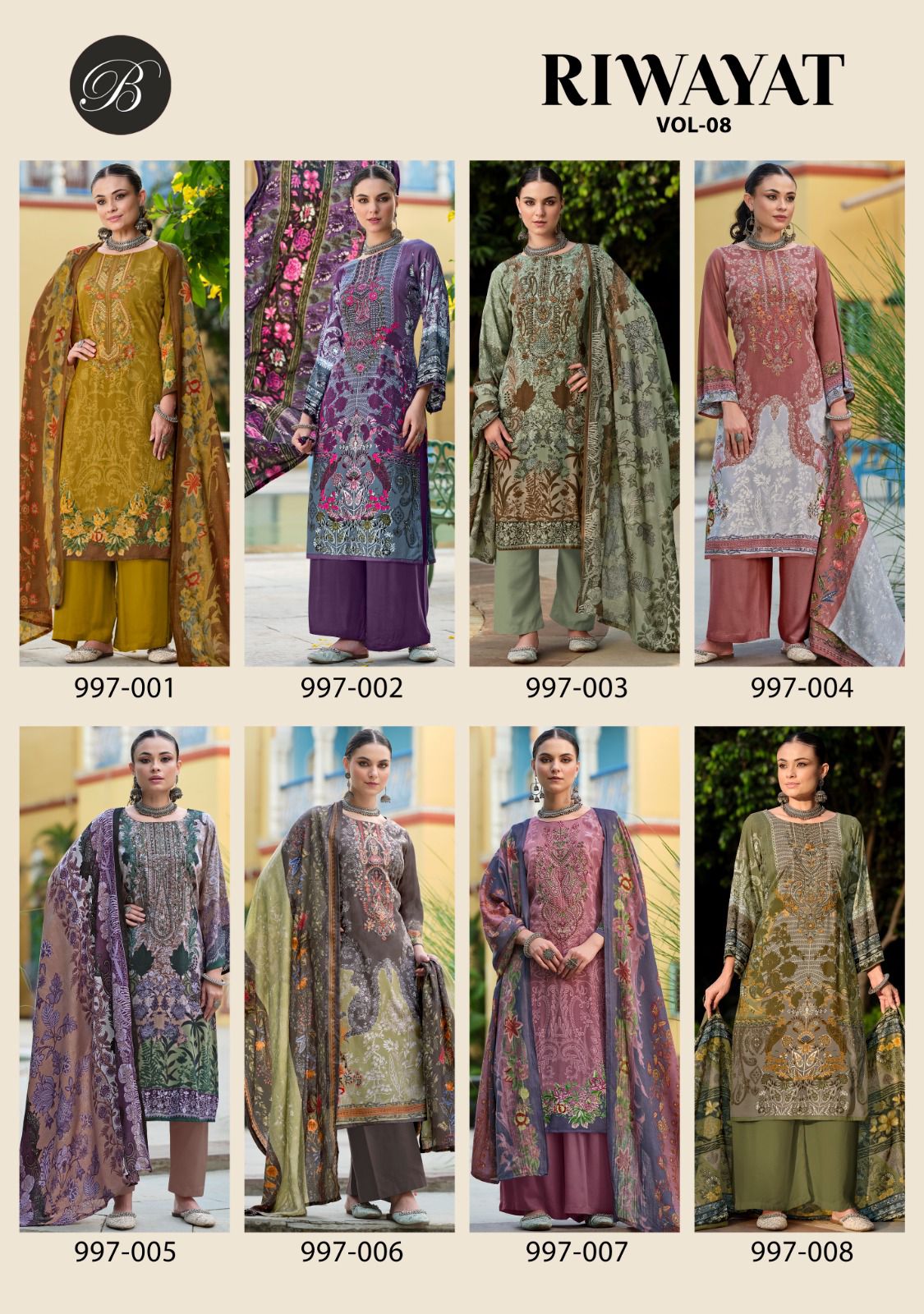 BELLIZA RIWAYAT VOL 8 SUITS LATEST CATALOGUE