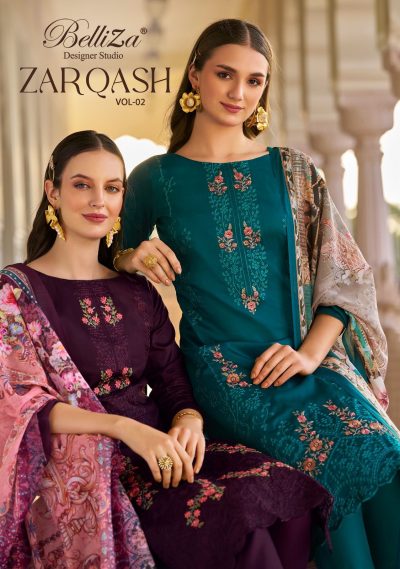 BELLIZA ZARQASH VOL 2 HEAVY JAM DESIGNER SUITS SUPPLIER