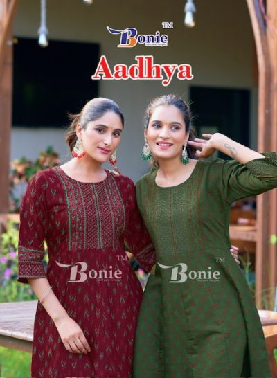 BONIE BRAND AADHYA COTTON PRINTED KURTI