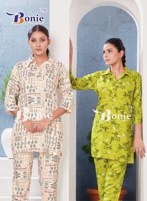 BONIE BRAND PEARL RAYON CO ORD SET WHOLESALER