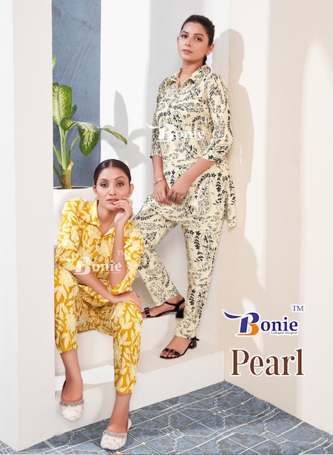 BONIE BRAND PEARL RAYON CO ORD SET WHOLESALER