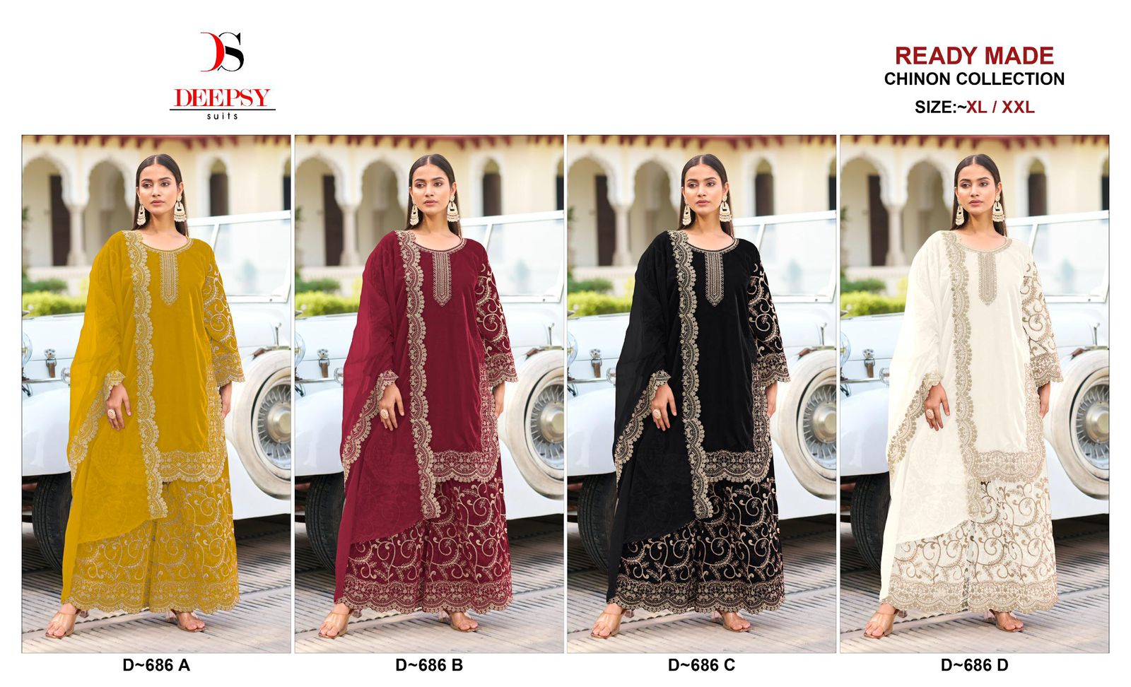 DEEPSY SUITS D 686 CHINNON READYMADE COLLECTION