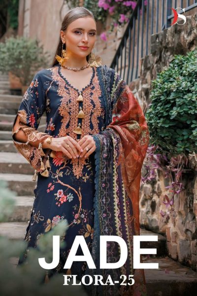 DEEPSY SUITS JADE FLORA VOL 25 PAKISTANI SUITS CATALOGUE