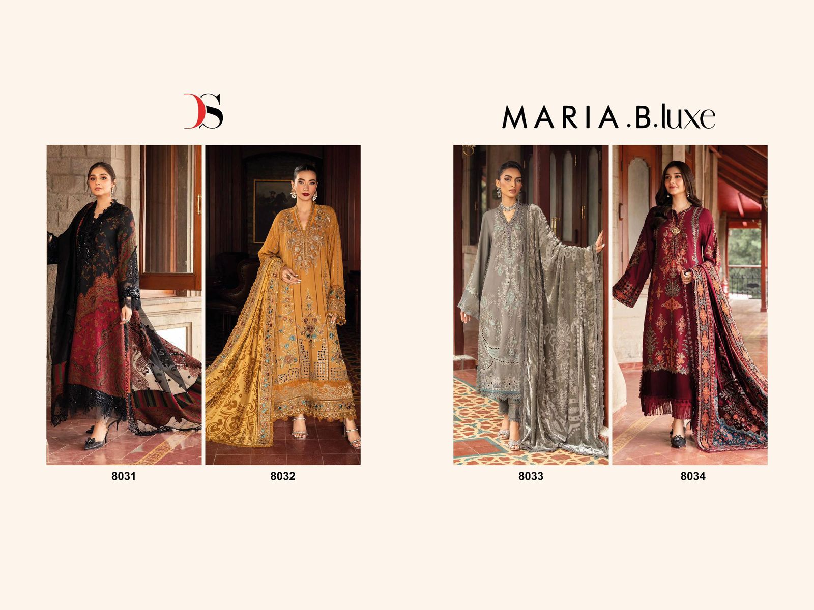 DEEPSY SUITS MARIA B LUXE 8031-8034 PAKISTANI SUITS