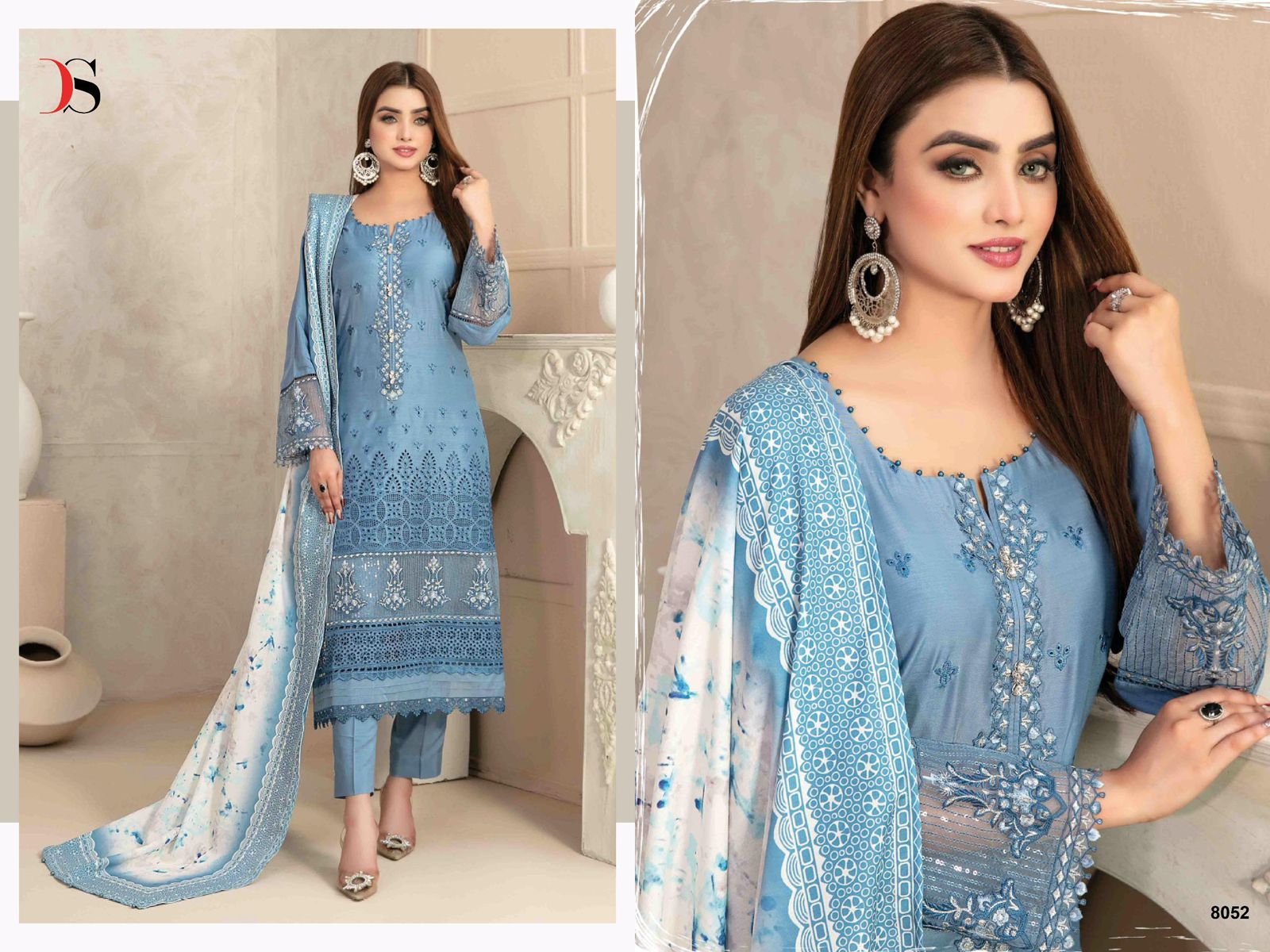 DEEPSY SUITS RANGRASIYA LAWN 25 8051-8056 SERIES