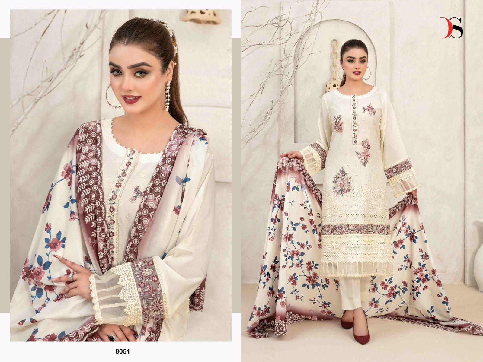 DEEPSY SUITS RANGRASIYA LAWN 25 8051-8056 SERIES