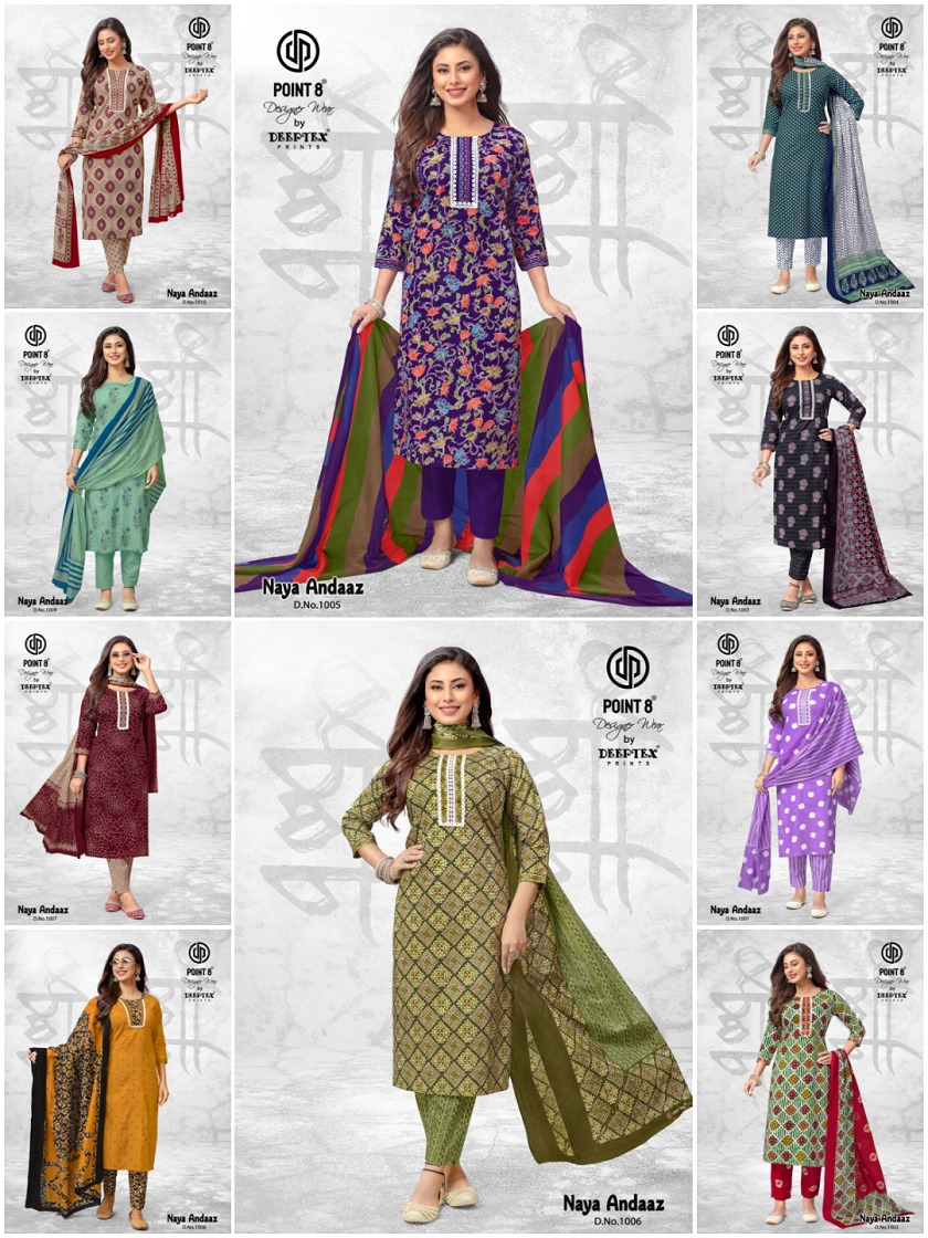 DEEPTEX PRINTS NAYA ANDAAZ VOL 10 COTTON SUITS