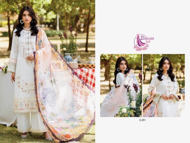 DINSAA SUIT IMROZIA VOL 1 COTTON EMBROIDERY SUITS