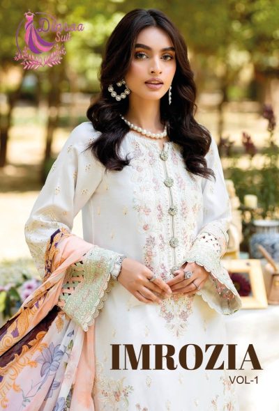 DINSAA SUIT IMROZIA VOL 1 COTTON EMBROIDERY SUITS