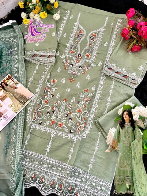 DINSAA SUIT IMROZIA VOL 1 COTTON EMBROIDERY SUITS