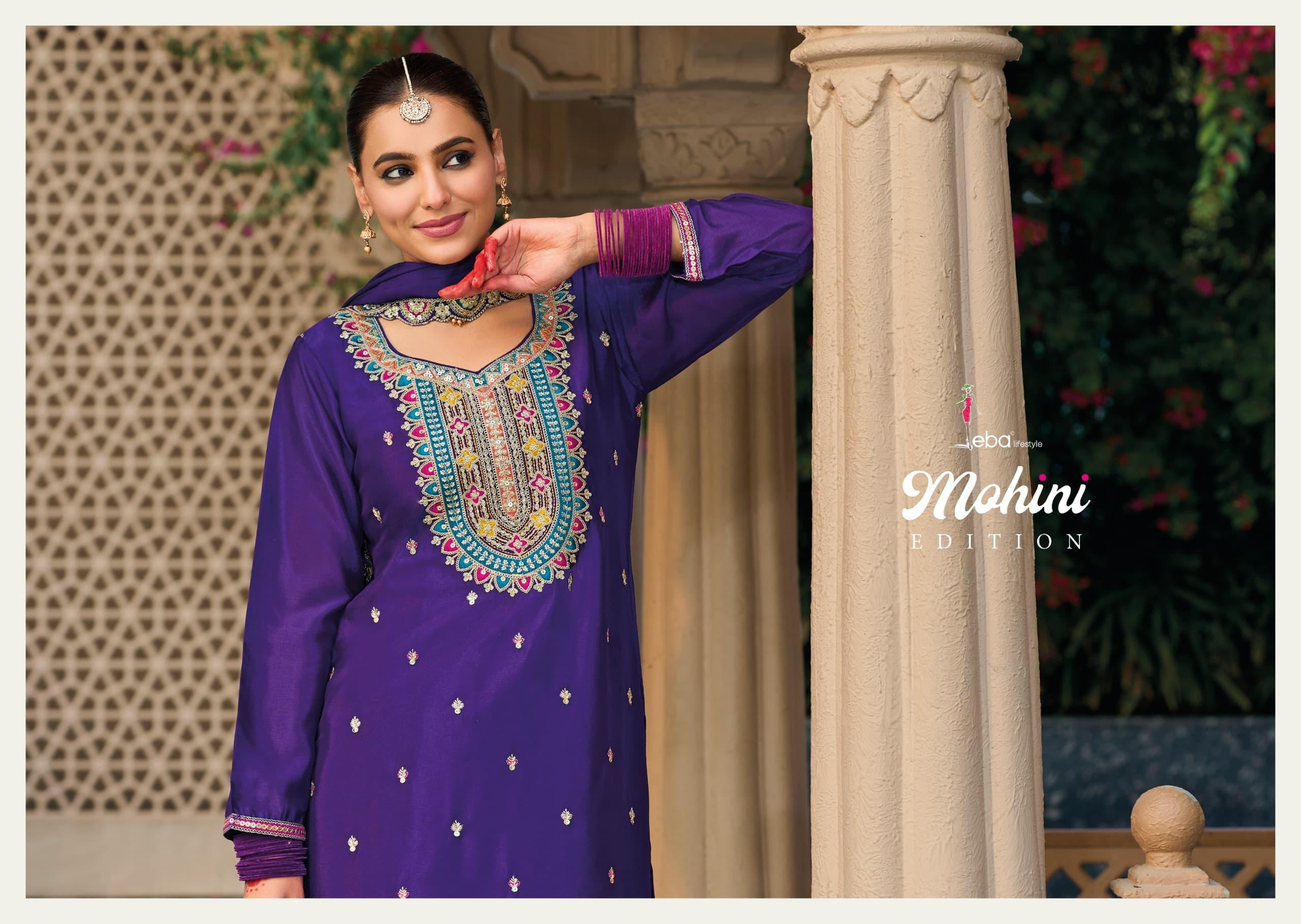 EBA LIFESTYLE MOHINI CHINON EMBROIDERY SUITS SUPPLIER