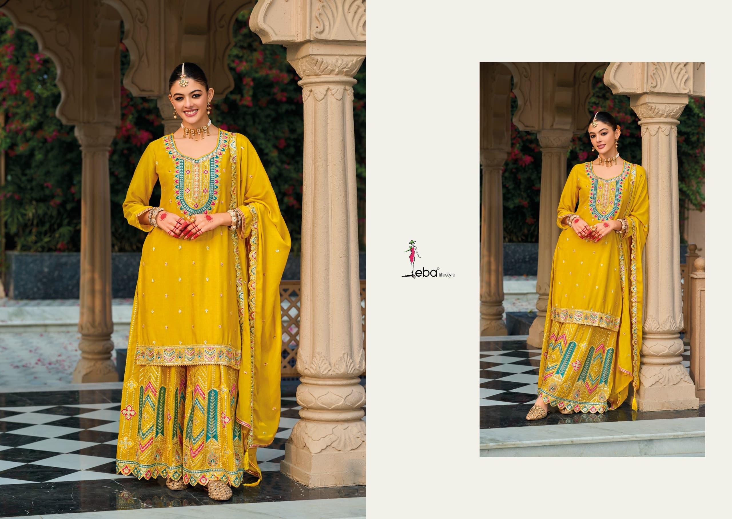 EBA LIFESTYLE MOHINI CHINON EMBROIDERY SUITS SUPPLIER