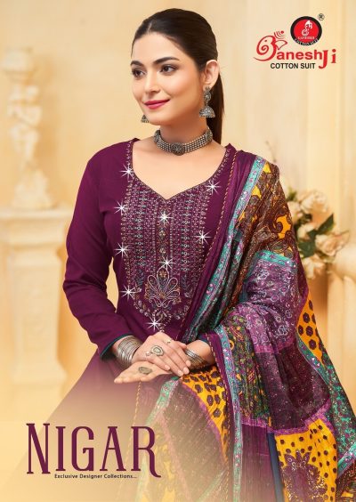 GANESH JI NIGAR VOL 1 RAYON EMBROIDERY SUITS