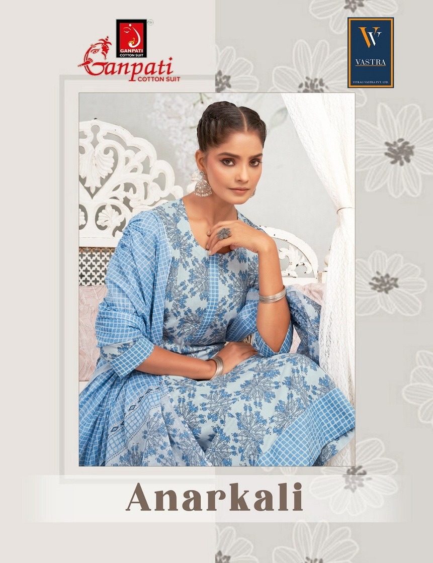 GANPATI ANARKALI VOL 1 COTTON PRINTED SUITS