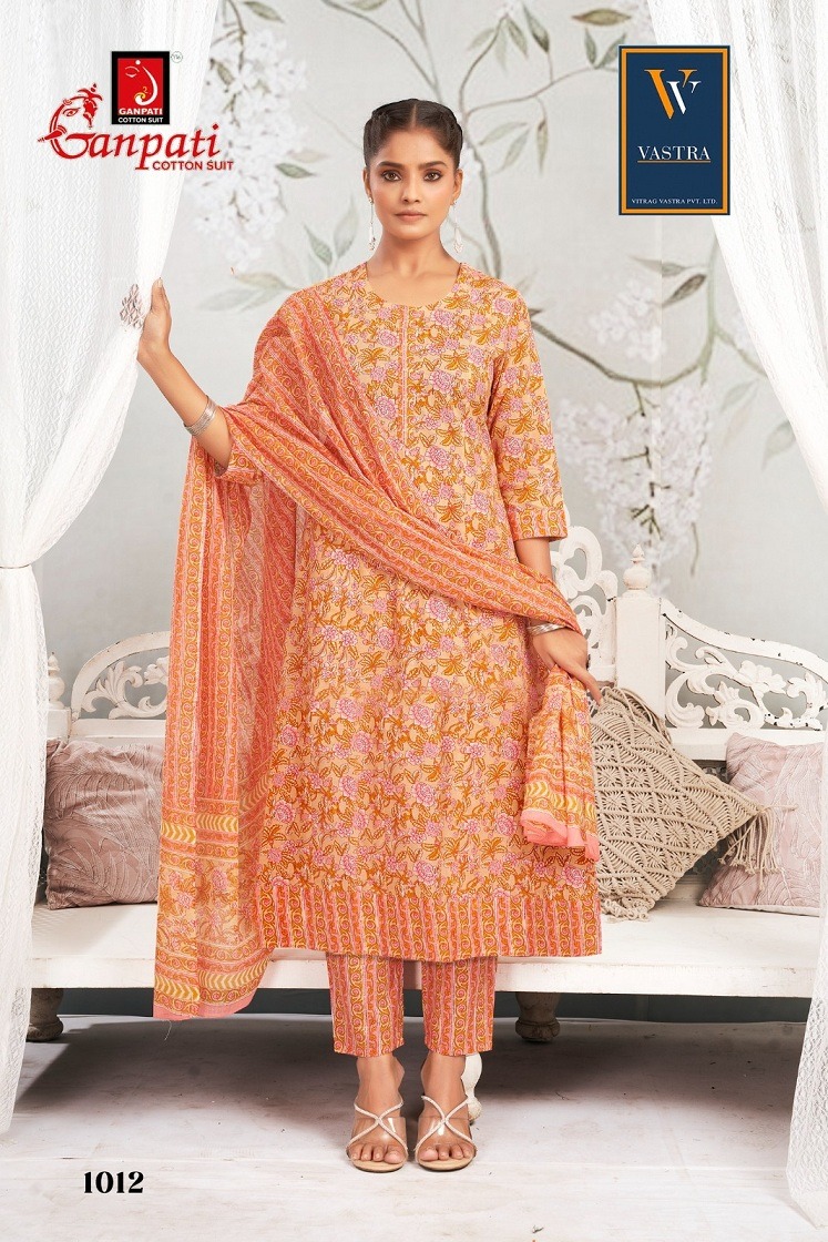 GANPATI ANARKALI VOL 1 COTTON PRINTED SUITS