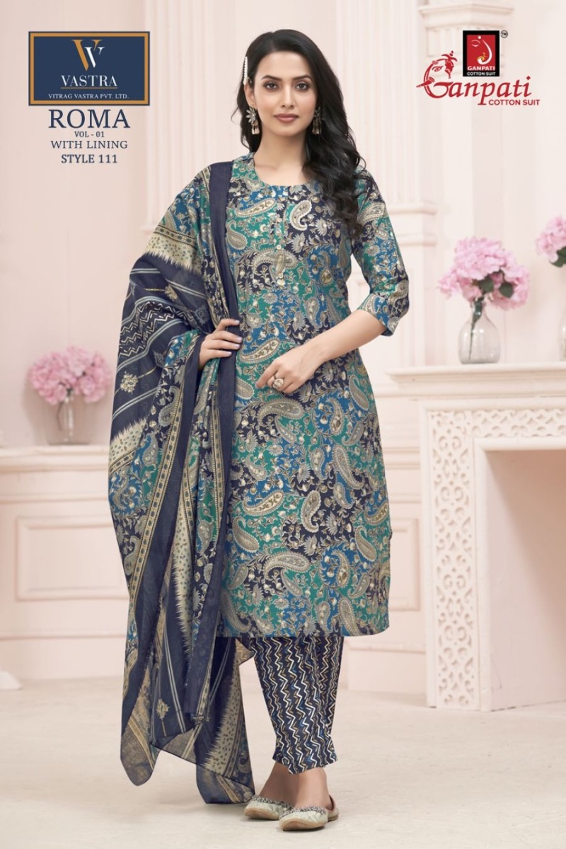 GANPATI ROMA VOL 1 READYMADE COTTON SUITS