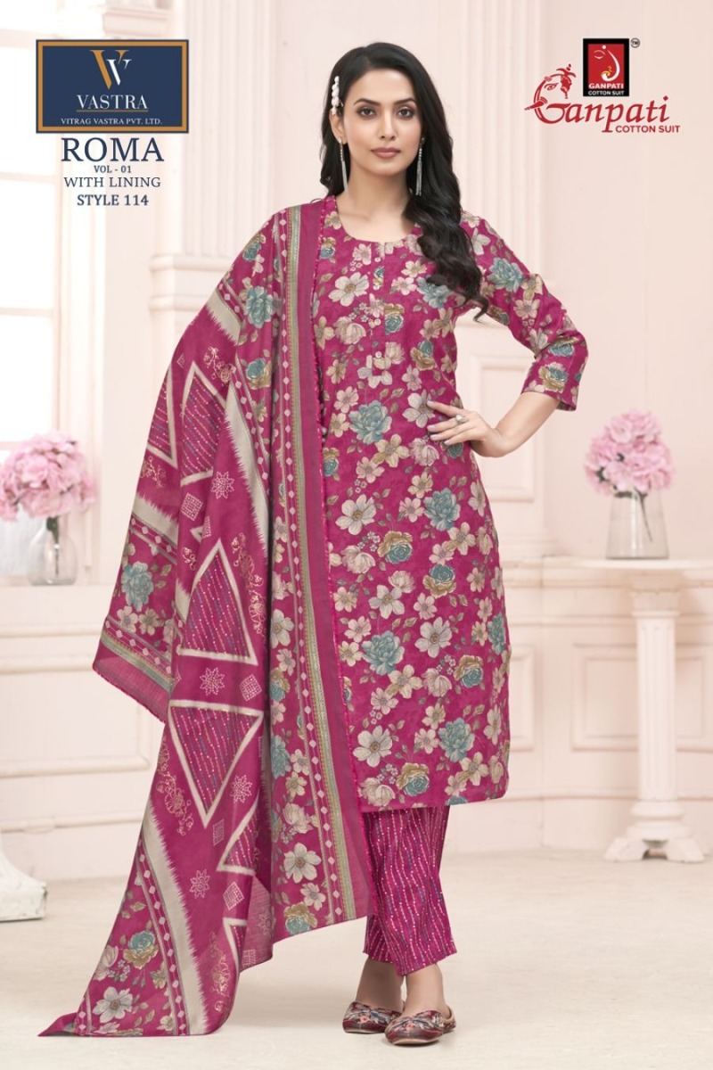 GANPATI ROMA VOL 1 READYMADE COTTON SUITS