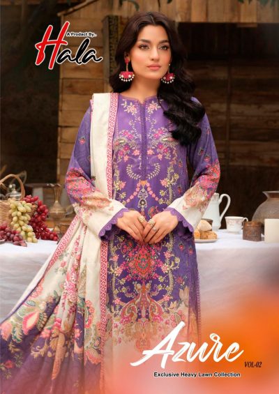 HALA AZURE VOL 2 PURE LAWN KARACHI SUITS