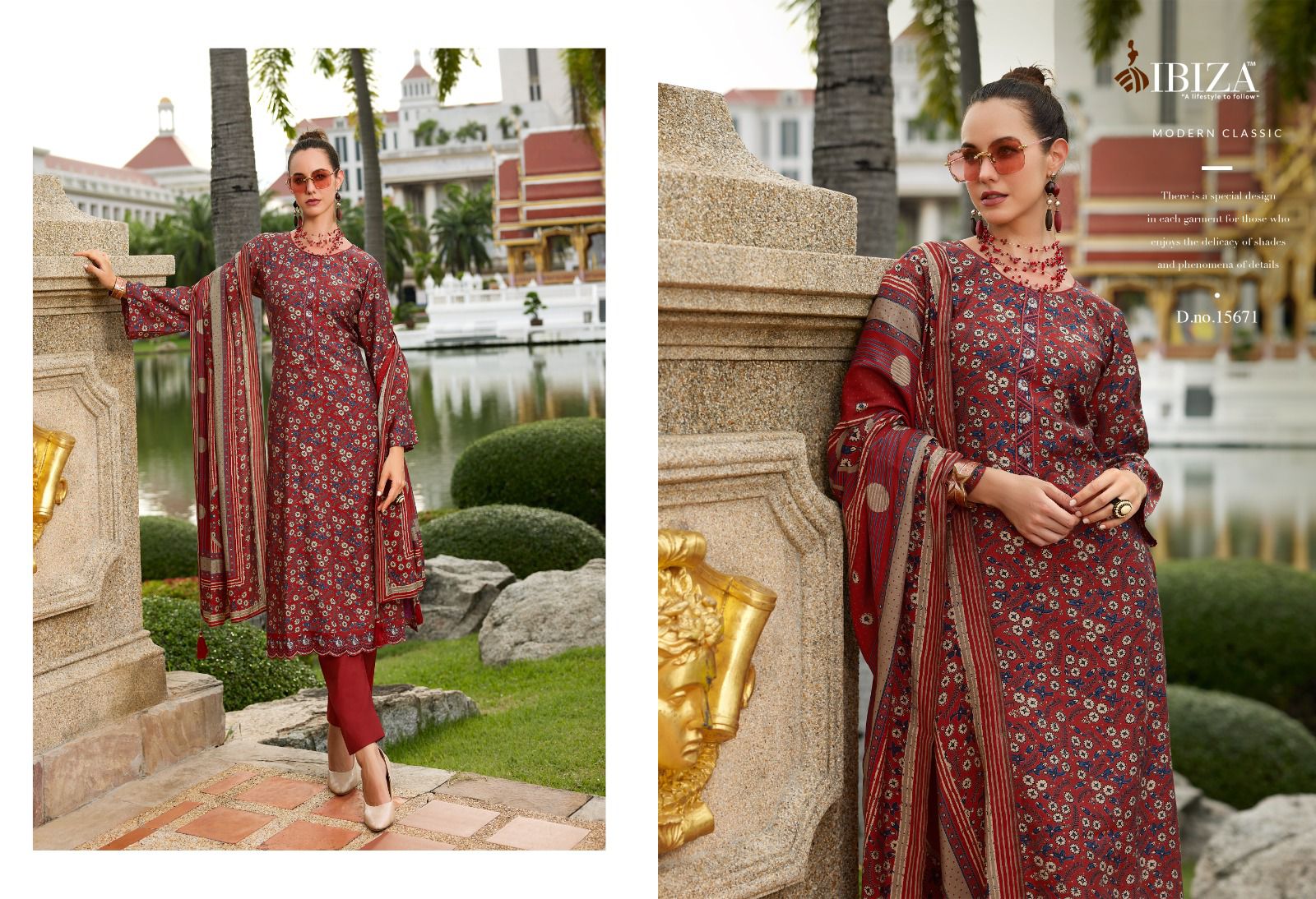 IBIZA AJRAKH STORY VISCOSE PRINTED SUIT CATALOGUE