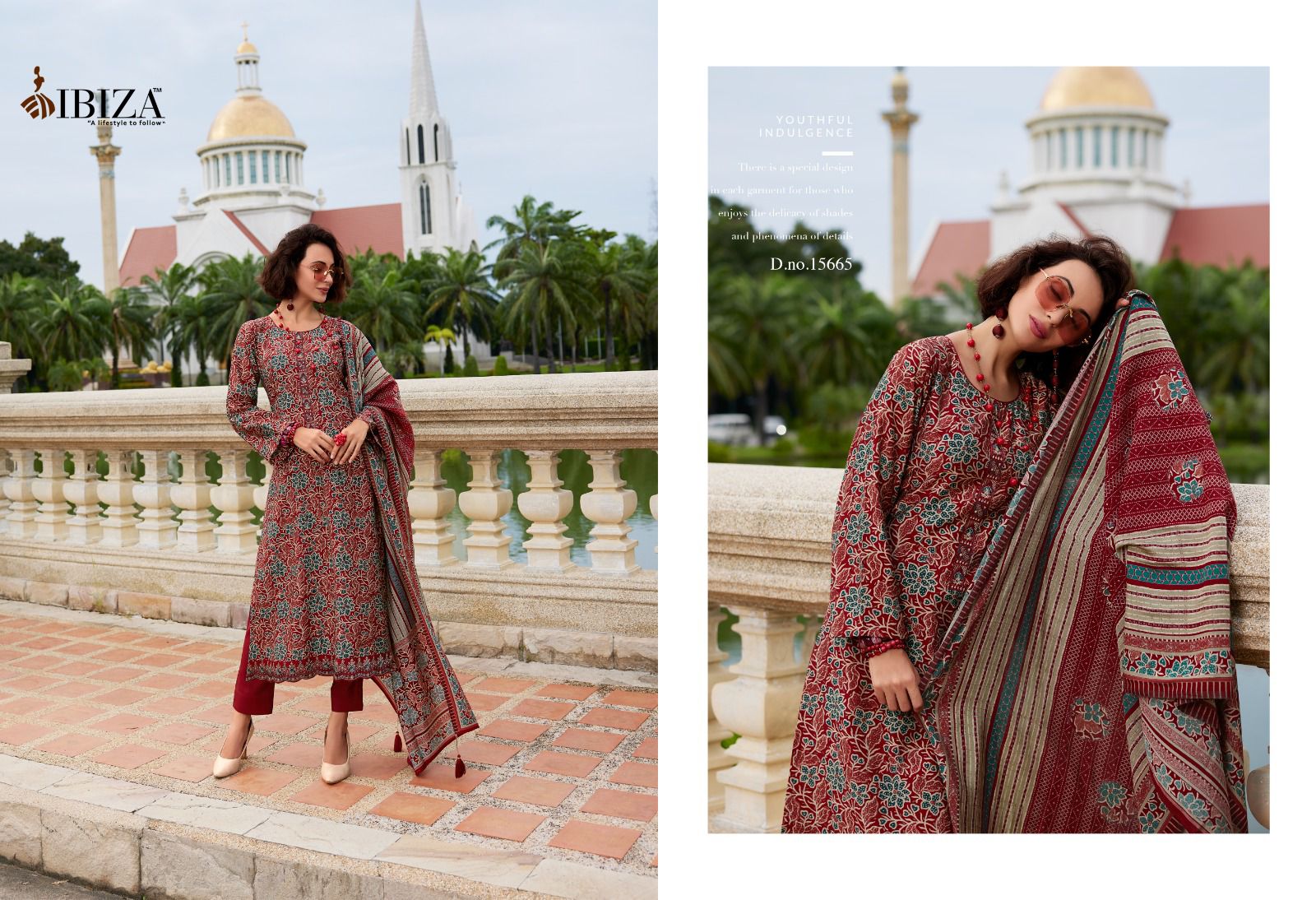 IBIZA AJRAKH STORY VISCOSE PRINTED SUIT CATALOGUE