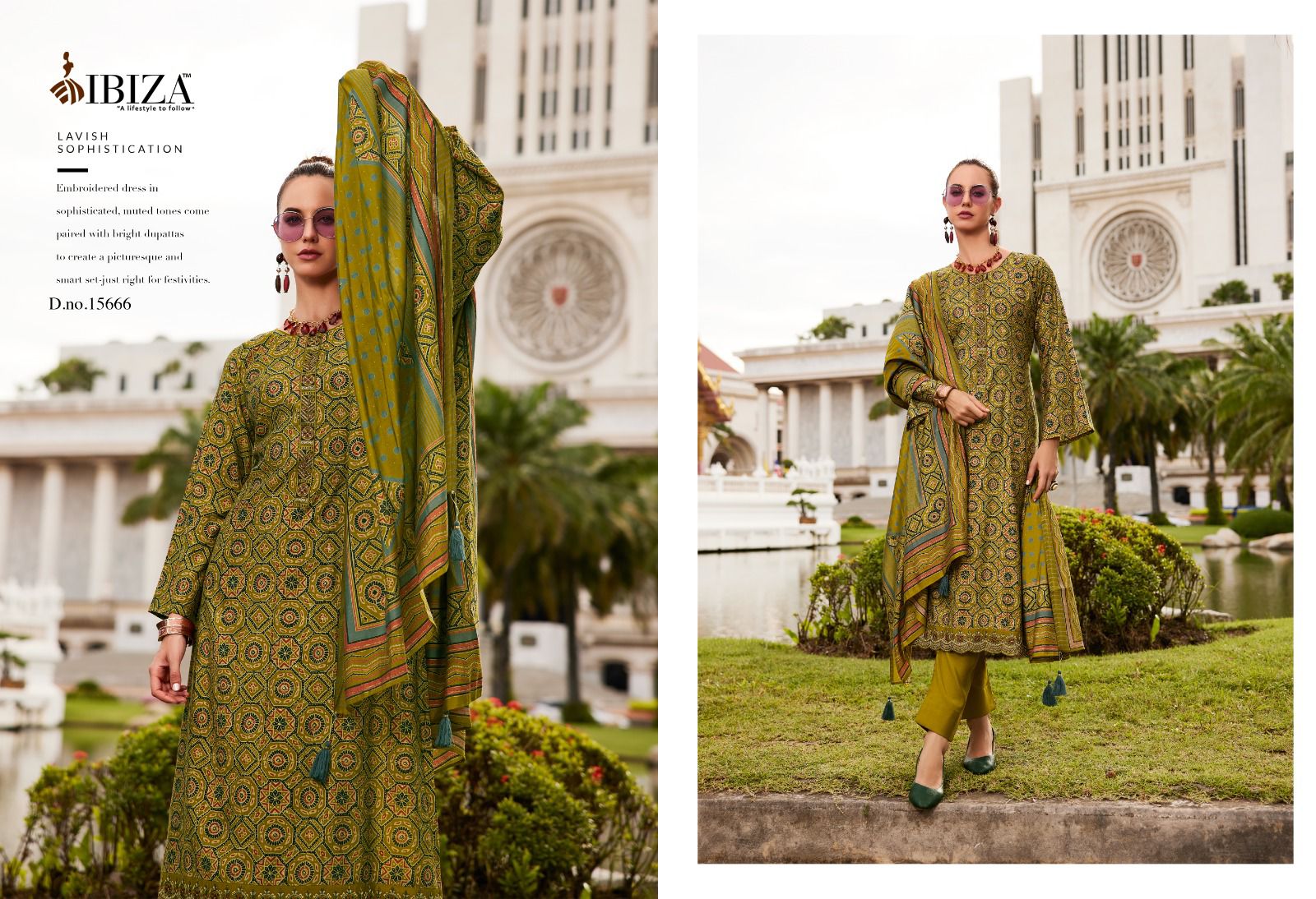 IBIZA AJRAKH STORY VISCOSE PRINTED SUIT CATALOGUE