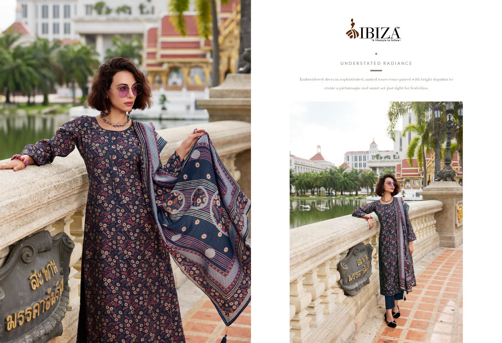 IBIZA AJRAKH STORY VISCOSE PRINTED SUIT CATALOGUE