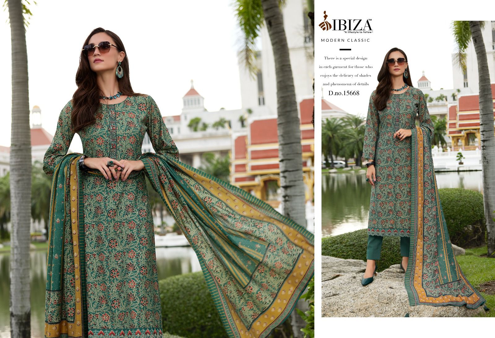 IBIZA AJRAKH STORY VISCOSE PRINTED SUIT CATALOGUE