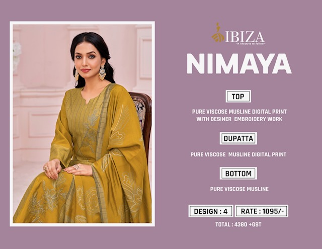 IBIZA NIMAYA PURE VISCOSE SALWAR SUIT SUPPLIER