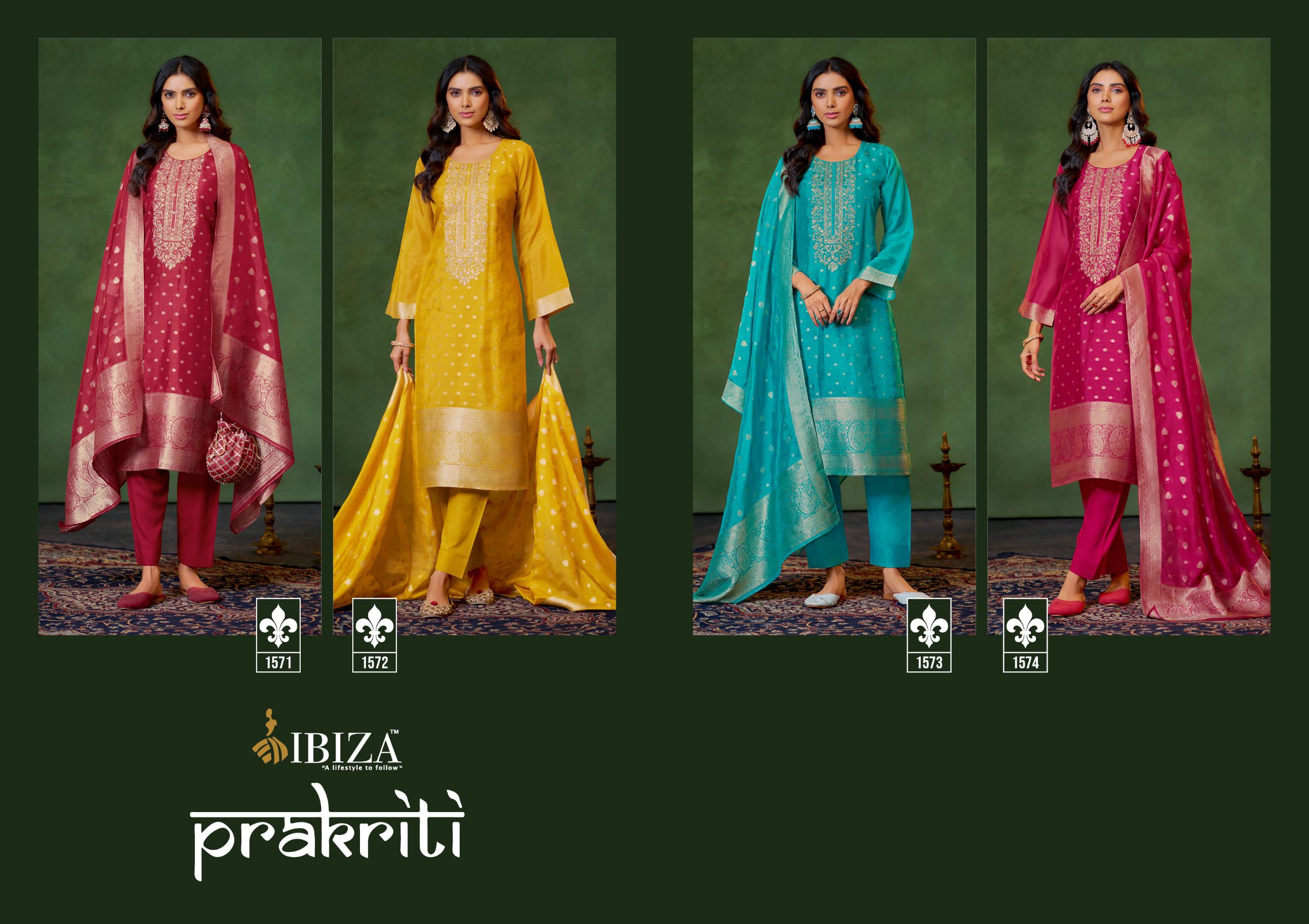 IBIZA PRAKRITI PURE BANGALORI SILK SUITS SETS