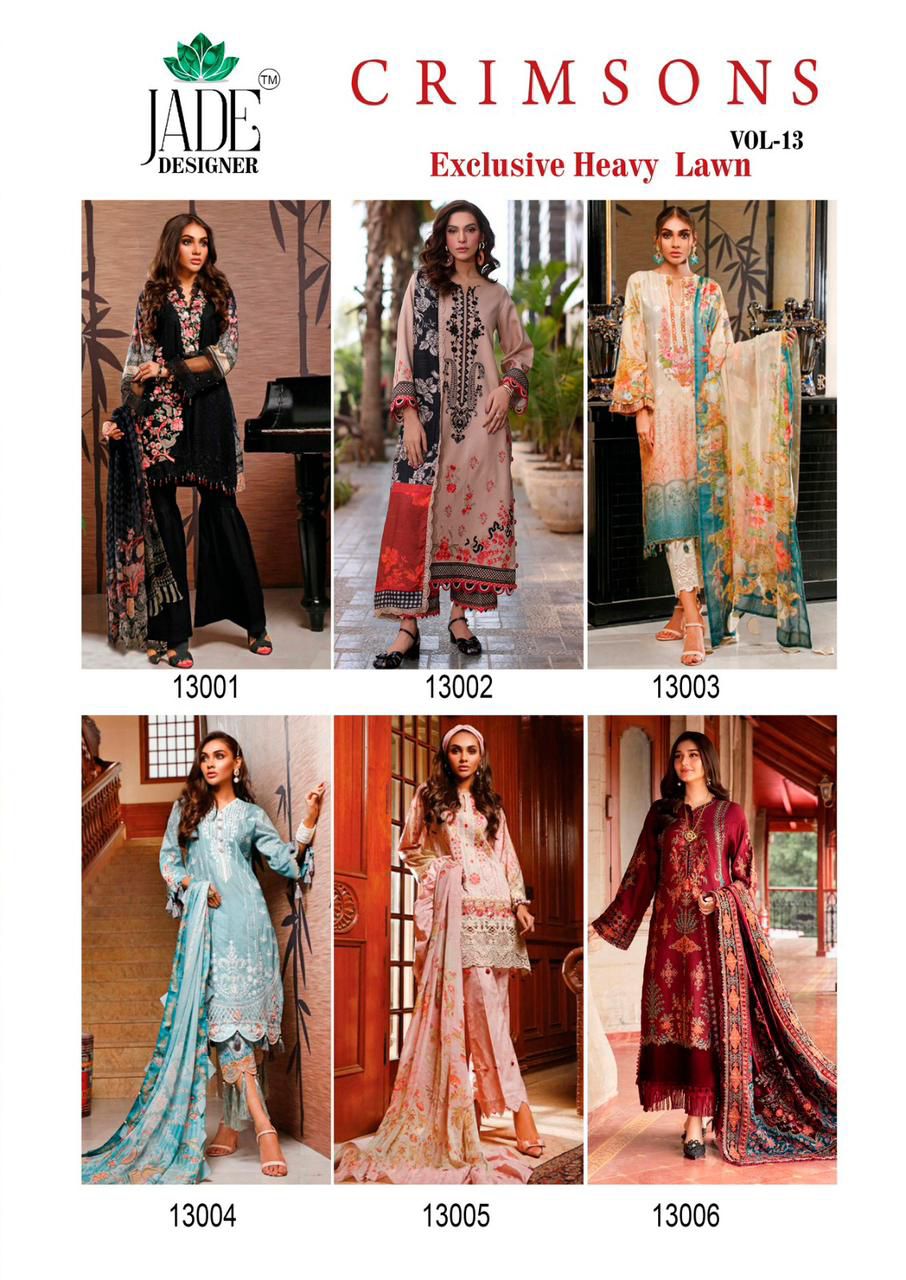 JADE CRIMSONS VOL 13 HEAVY EXCLUSIVE COTTON SUITS