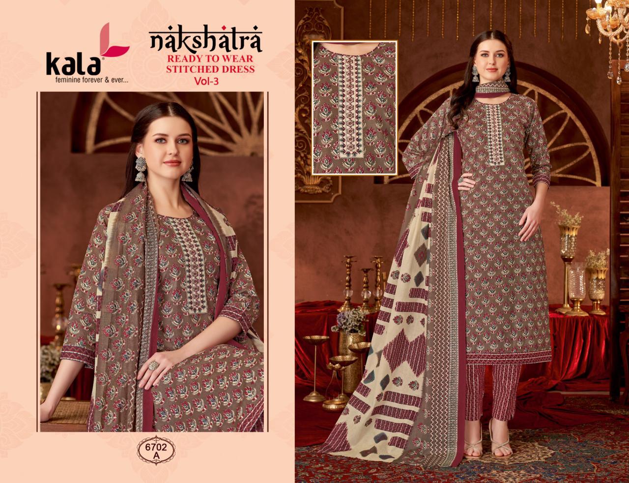 KALA NAKSHATRA VOL 3 READYMADE KURTIS SUPPLIER