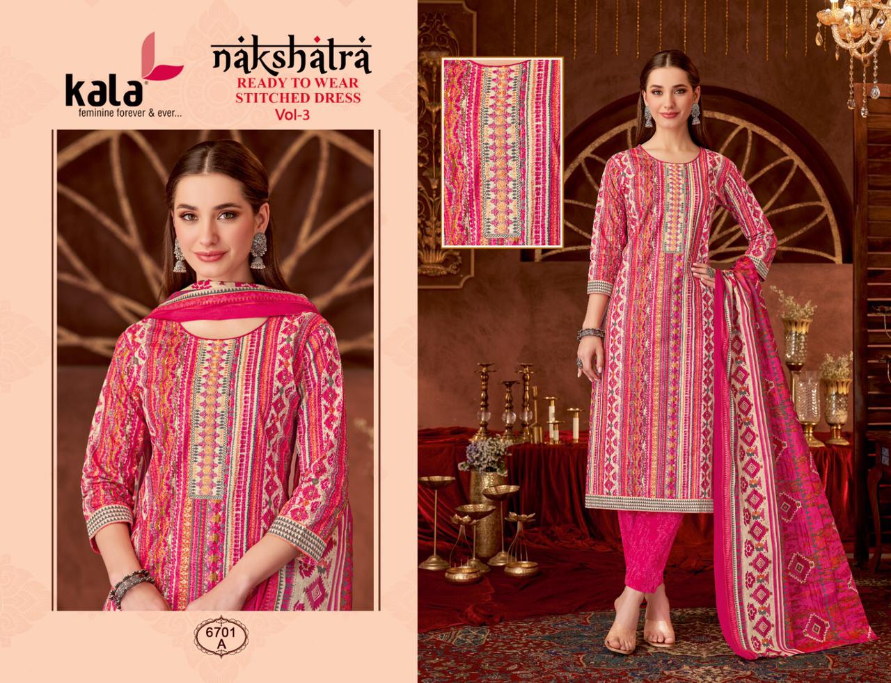 KALA NAKSHATRA VOL 3 READYMADE KURTIS SUPPLIER